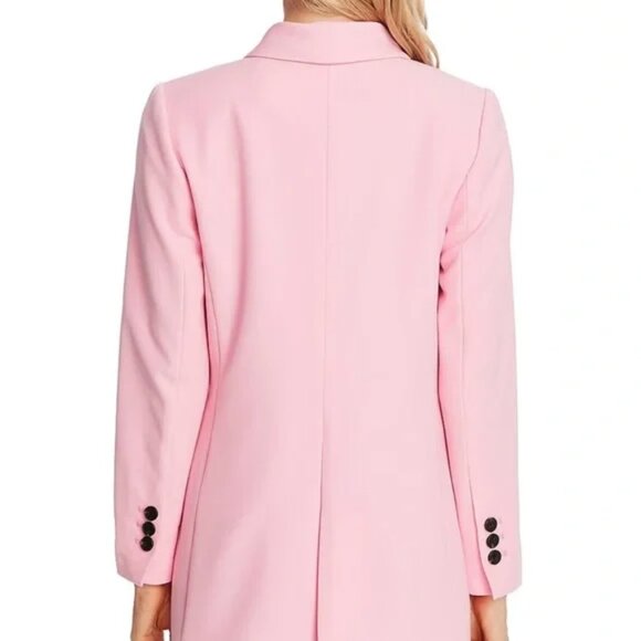CeCe Double Breasted Twill Blazer in Pink Begonia price tag $129 size 16W NWT - Picture 3 of 7